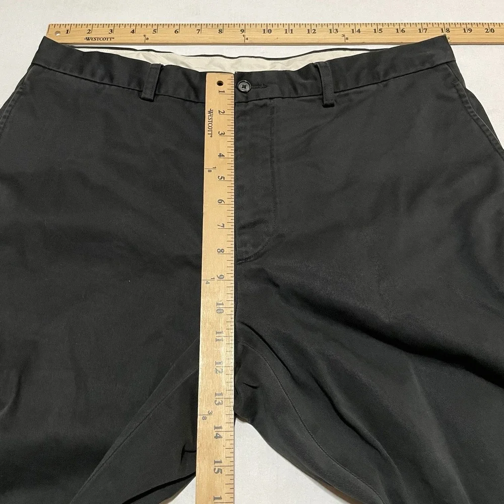 Brooks‎ Brothers Chino Advantage Clark Fit Pants 36 X 28 Black Straight Leg